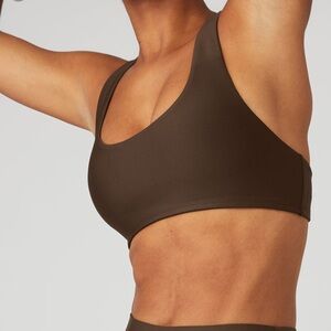 Alo Airlift Advantage Bra racerback M brown